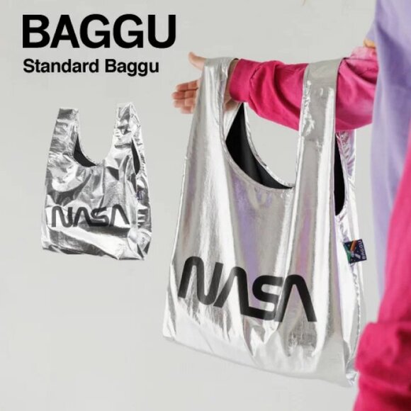 NWT Standard Baggu - Space Logo Silver - Picture 4 of 5